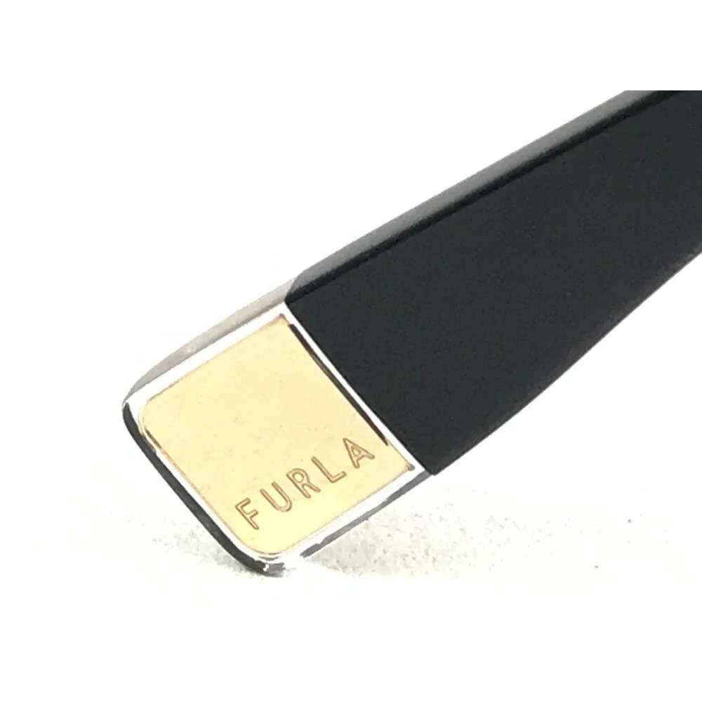 Furla Eyeglasses Frames VFU633 COL.0700 Black Gold Cat Eye Full Rim 53-17-135